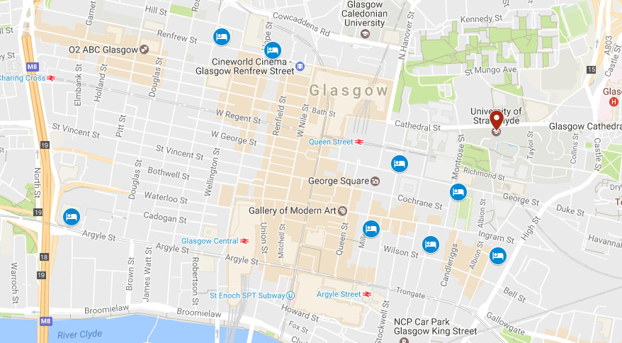 Google Map of Glasgow, UK
